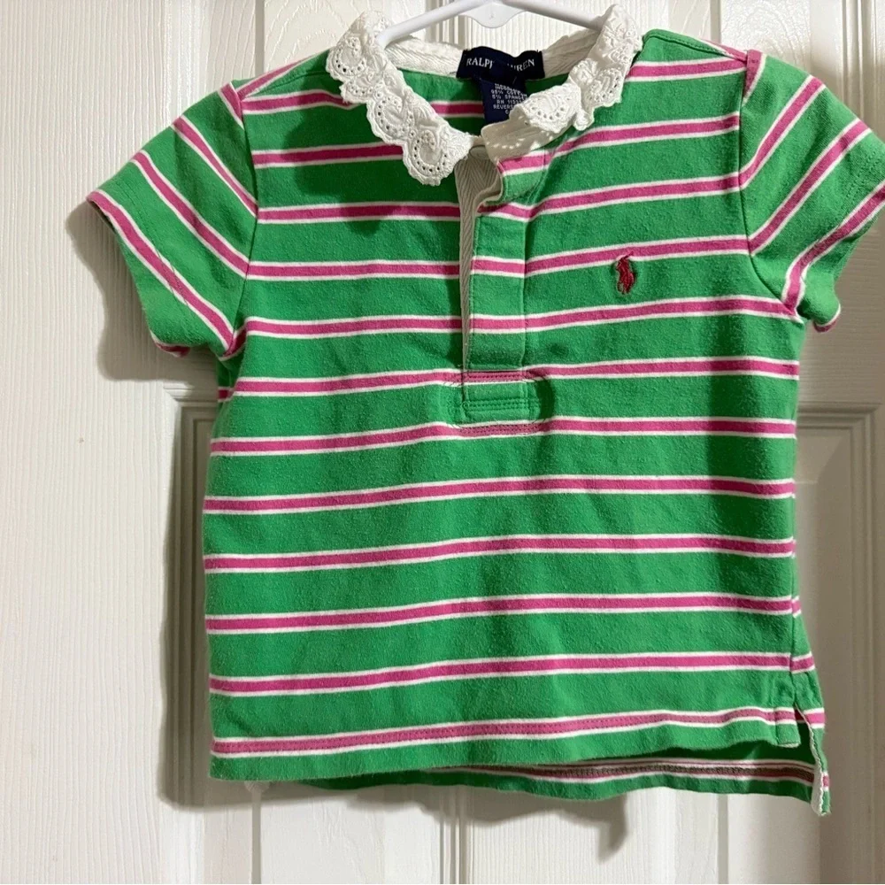 Ralph Lauren Ruffle Lace Collar Polo